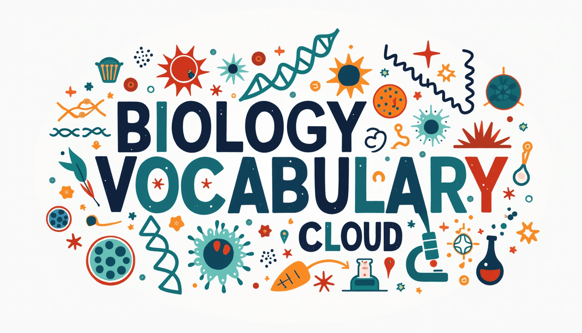 Science vocabulary word cloud