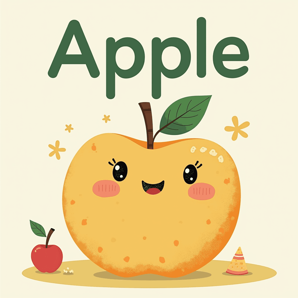 Apple flashcard example