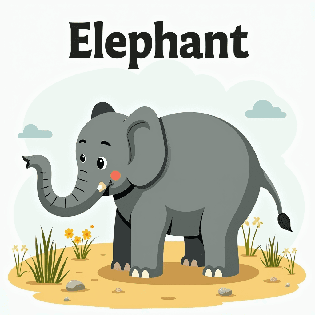 Elephant Facts flashcard example