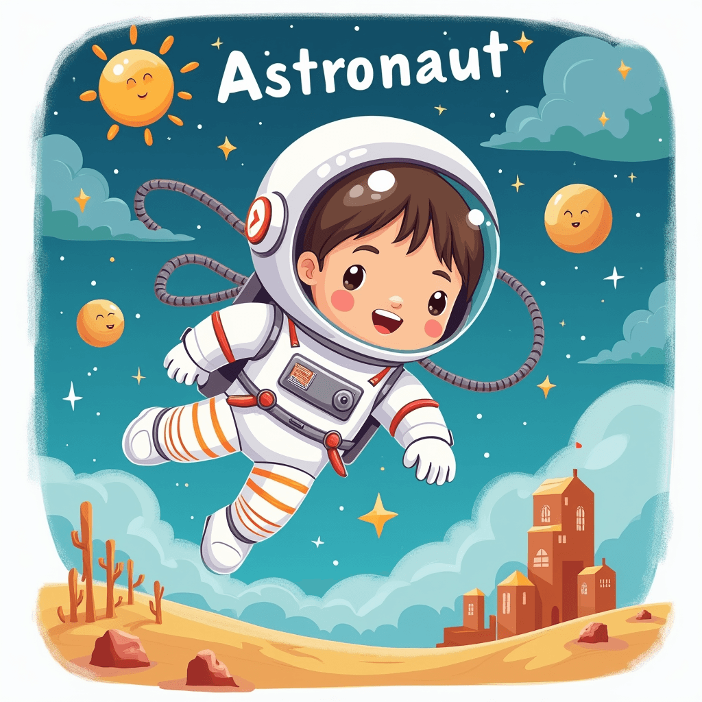 Space Explorer flashcard example