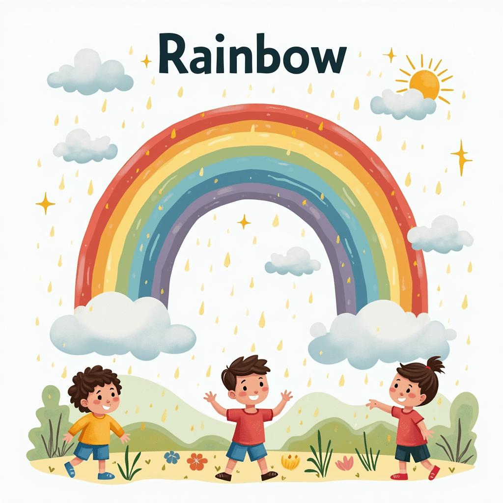 Colors of the Rainbow flashcard example