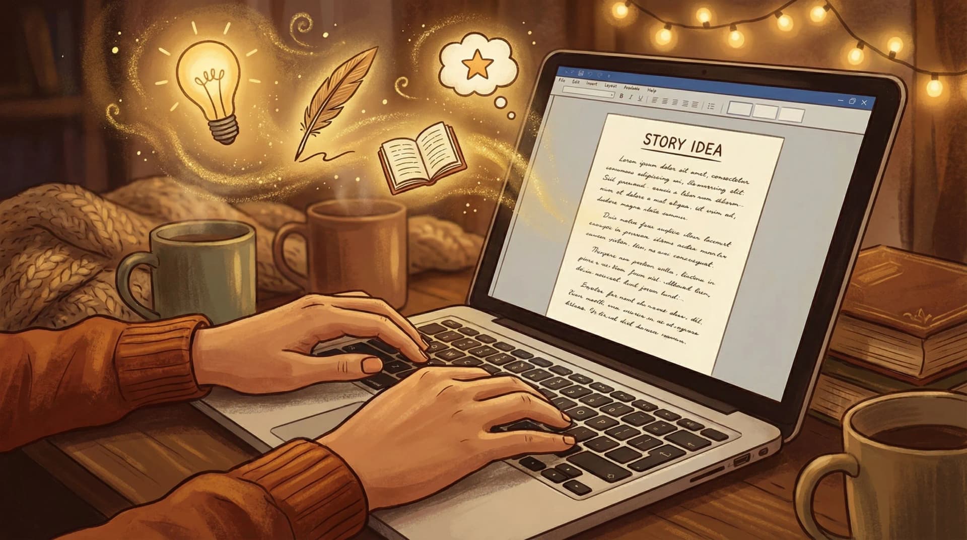 Creator writing a webtoon script before generating vertical comic panels