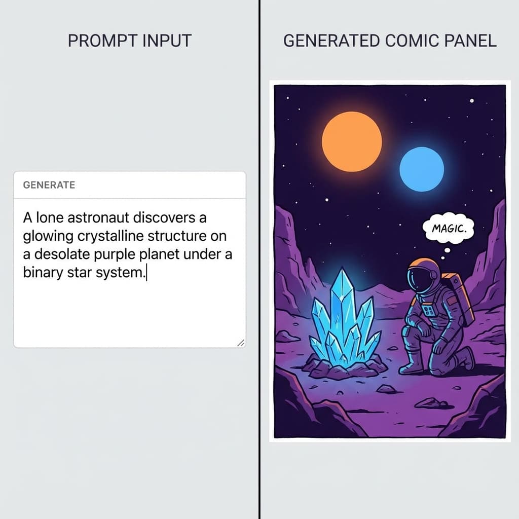 From Text Prompt to Visual Comic Scene