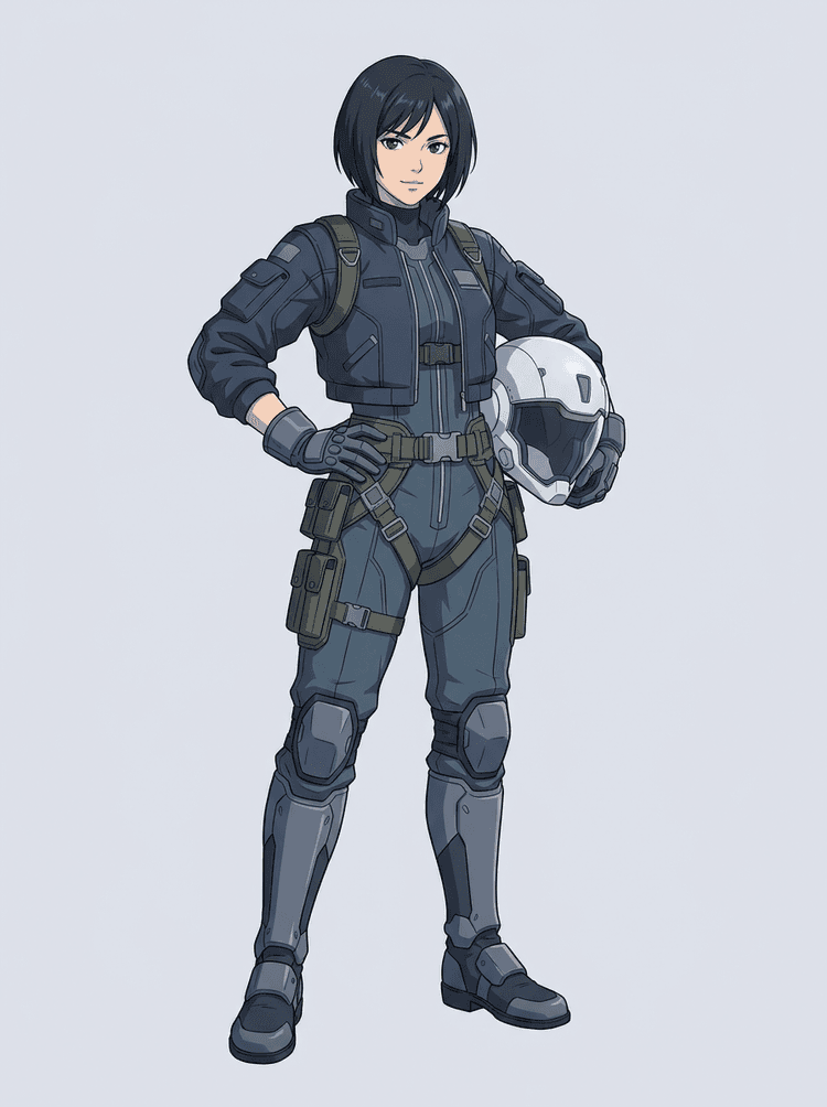 Source anime sci-fi mecha pilot image