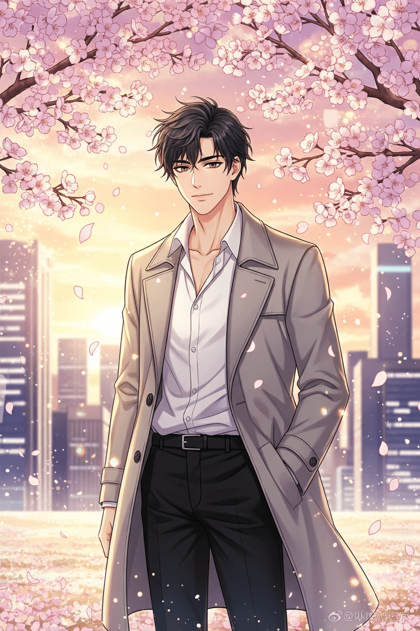 Ejemplo de generador de webtoon y manhwa con IA con escena romántica vertical